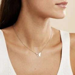 Collier Maria Argent Blanc -Bijouterie Pas Chère FACFBW00S5 model0