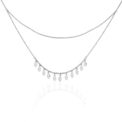 Collier Polyna Argent Blanc