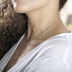 Collier Elea Argent Blanc 7 Collier Elea Argent Blanc -Bijouterie Pas Chère FACFBW00ZD model1