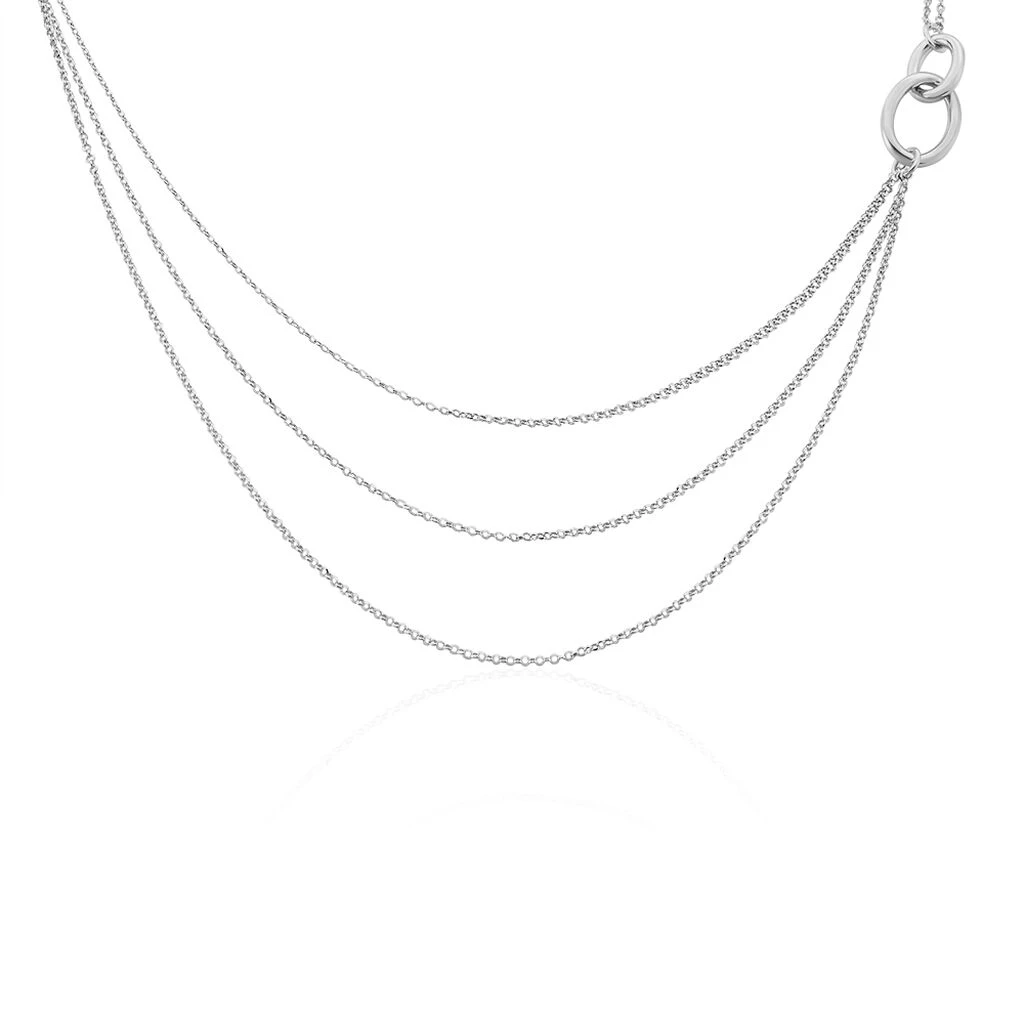Collier Abassia Argent Blanc 1 Collier Abassia Argent Blanc