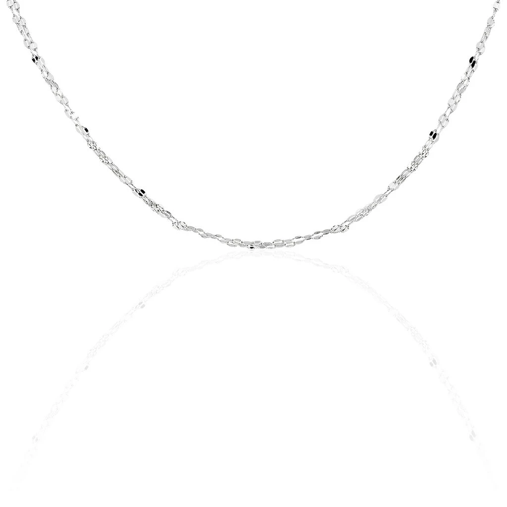 Collier Adelaide Argent Blanc 1 Collier Adelaide Argent Blanc