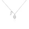 Collier Argent Blanc Kenocha