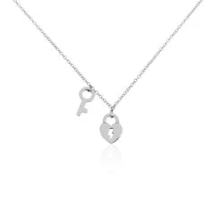 Collier Argent Blanc Kenocha
