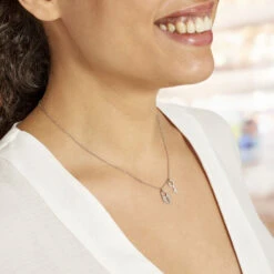 Collier Argent Blanc Kenocha -Bijouterie Pas Chère FACFBW01A5 model0