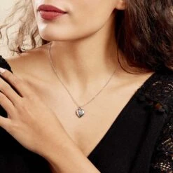 Collier Argent Blanc Ventur -Bijouterie Pas Chère FACFBW01CH model0