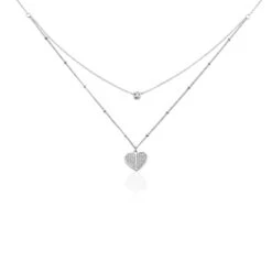 Collier Argent Meurig Oxydes De Zirconium