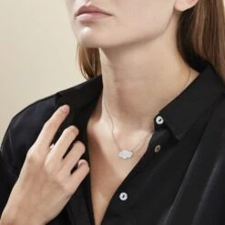 Collier Argent Blanc Philiphina -Bijouterie Pas Chère FACFBW01EB model0