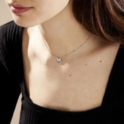 Collier Argent Blanc Careen -Bijouterie Pas Chère FACFBW01EN model0