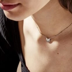 Collier Argent Blanc Careen -Bijouterie Pas Chère FACFBW01EN model1