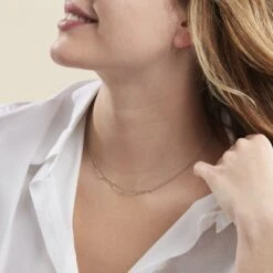 Collier Chiarina Argent Blanc -Bijouterie Pas Chère FACFBW01EX model0