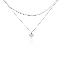 Collier Argent Blanc Sapphira