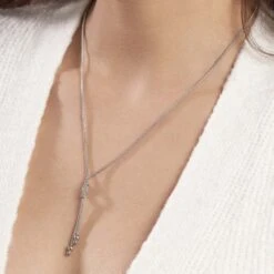 Collier Deauville Argent Blanc -Bijouterie Pas Chère FACFBW0871 model1