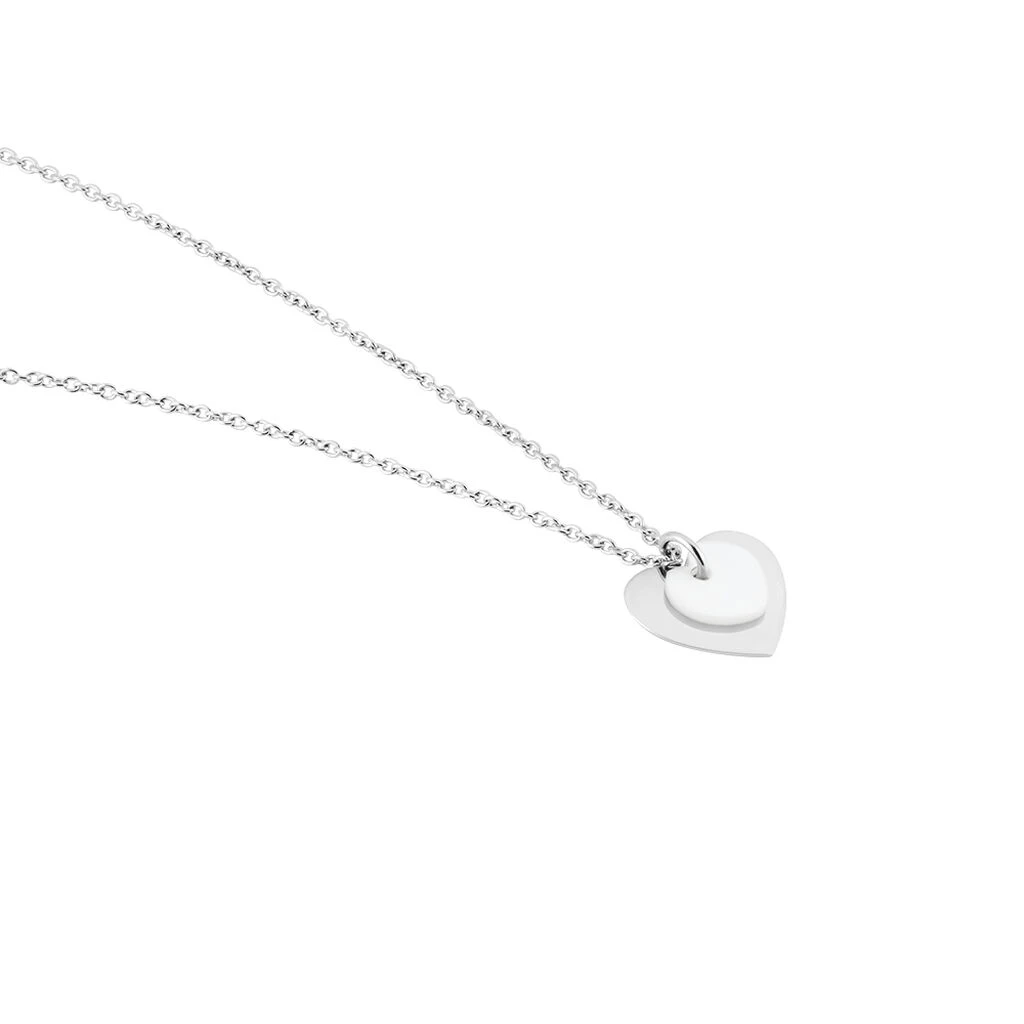 Collier Argent Blanc Ikaria Nacre 2 Collier Argent Blanc Ikaria Nacre – Image 2