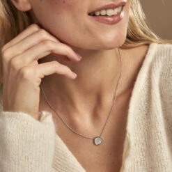 Collier Clarity Argent Blanc Nacre -Bijouterie Pas Chère FACFBXW179 model0