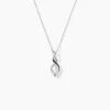 Collier Claudia Argent Blanc Oxyde De Zirconium