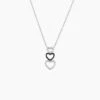 Collier Lio Argent Blanc Oxyde De Zirconium