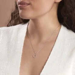 Collier Ambroisie Argent Blanc Oxyde De Zirconium -Bijouterie Pas Chère FACFBZS035 model0