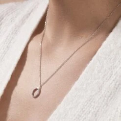 Collier Ambroisie Argent Blanc Oxyde De Zirconium -Bijouterie Pas Chère FACFBZS035 model1