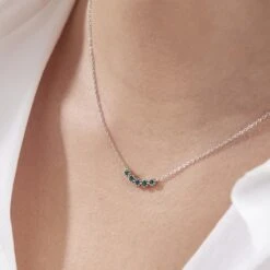 Collier Karrie Argent Blanc Oxyde De Zirconium -Bijouterie Pas Chère FACFBZV021 model1