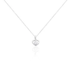 Collier Nalan Argent Blanc Oxyde De Zirconium