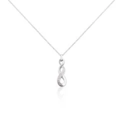 Collier Ayhan Argent Blanc Oxyde De Zirconium