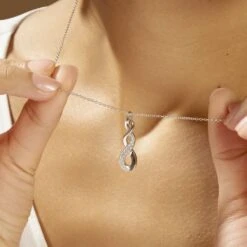 Collier Ayhan Argent Blanc Oxyde De Zirconium -Bijouterie Pas Chère FACFBZW0H9 model1