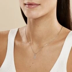 Collier Roma Argent Blanc Oxyde De Zirconium -Bijouterie Pas Chère FACFBZW0N8 model0