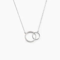 Collier Yalaz Argent Blanc Oxyde De Zirconium