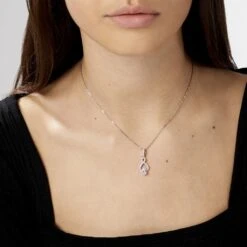 Collier Ylianna Argent Blanc Oxyde De Zirconium -Bijouterie Pas Chère FACFBZW0NT model0