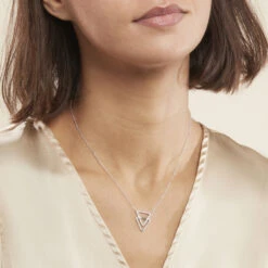 Collier Glorya Argent Blanc Oxyde De Zirconium -Bijouterie Pas Chère FACFBZW0RS model0