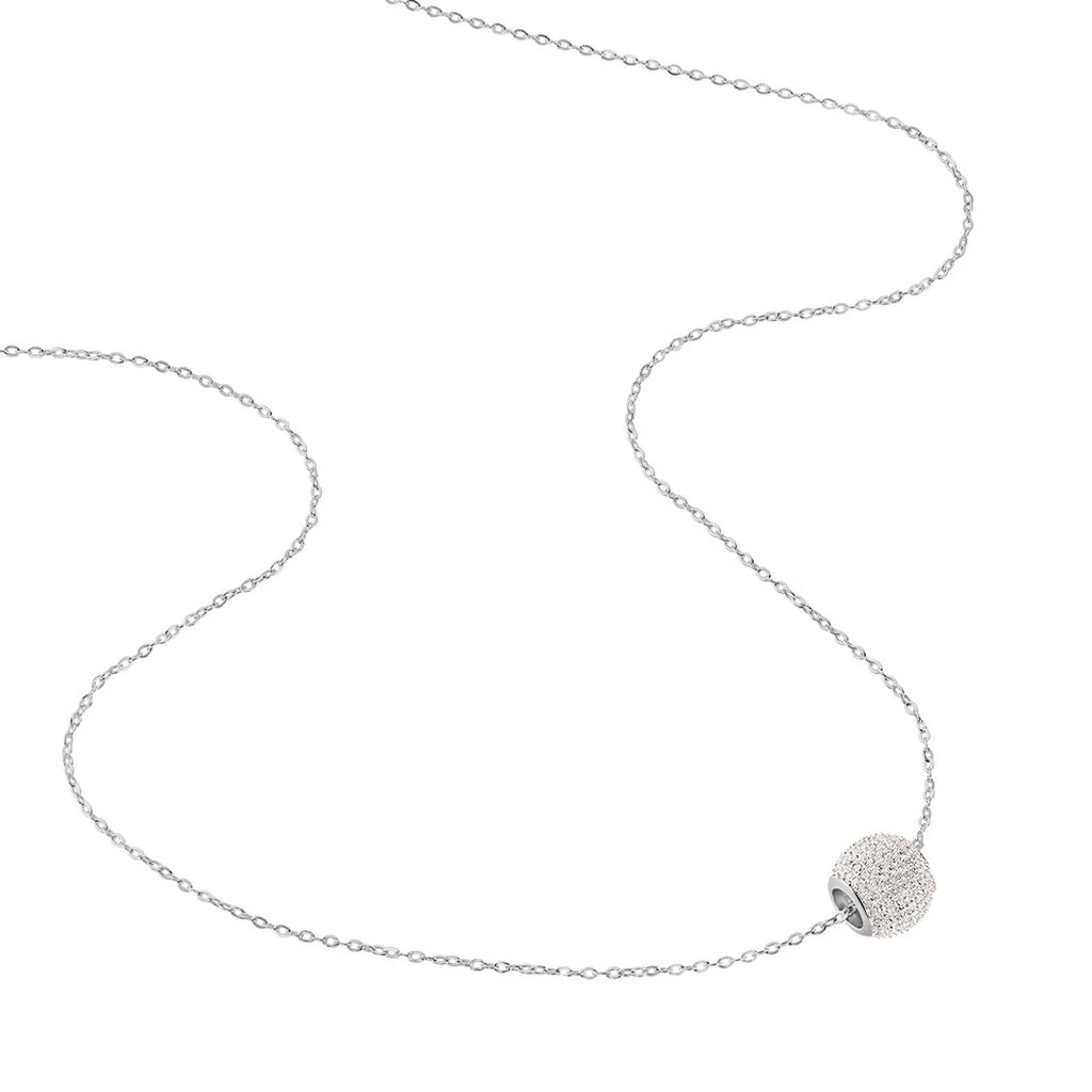 Collier Marie-ombeline Argent Blanc Oxyde De Zirconium 2 Collier Marie-ombeline Argent Blanc Oxyde De Zirconium – Image 2