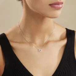 Collier Delicata Argent Blanc Oxyde De Zirconium -Bijouterie Pas Chère FACFBZW14Q model0