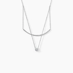 Collier Ruth Argent Blanc Oxyde De Zirconium