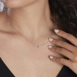 Collier Dorthea Argent Blanc Oxyde De Zirconium -Bijouterie Pas Chère FACFBZW1K5 model1