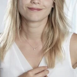 Collier Germinie Argent Blanc Oxyde De Zirconium -Bijouterie Pas Chère FACFBZW1NI model0