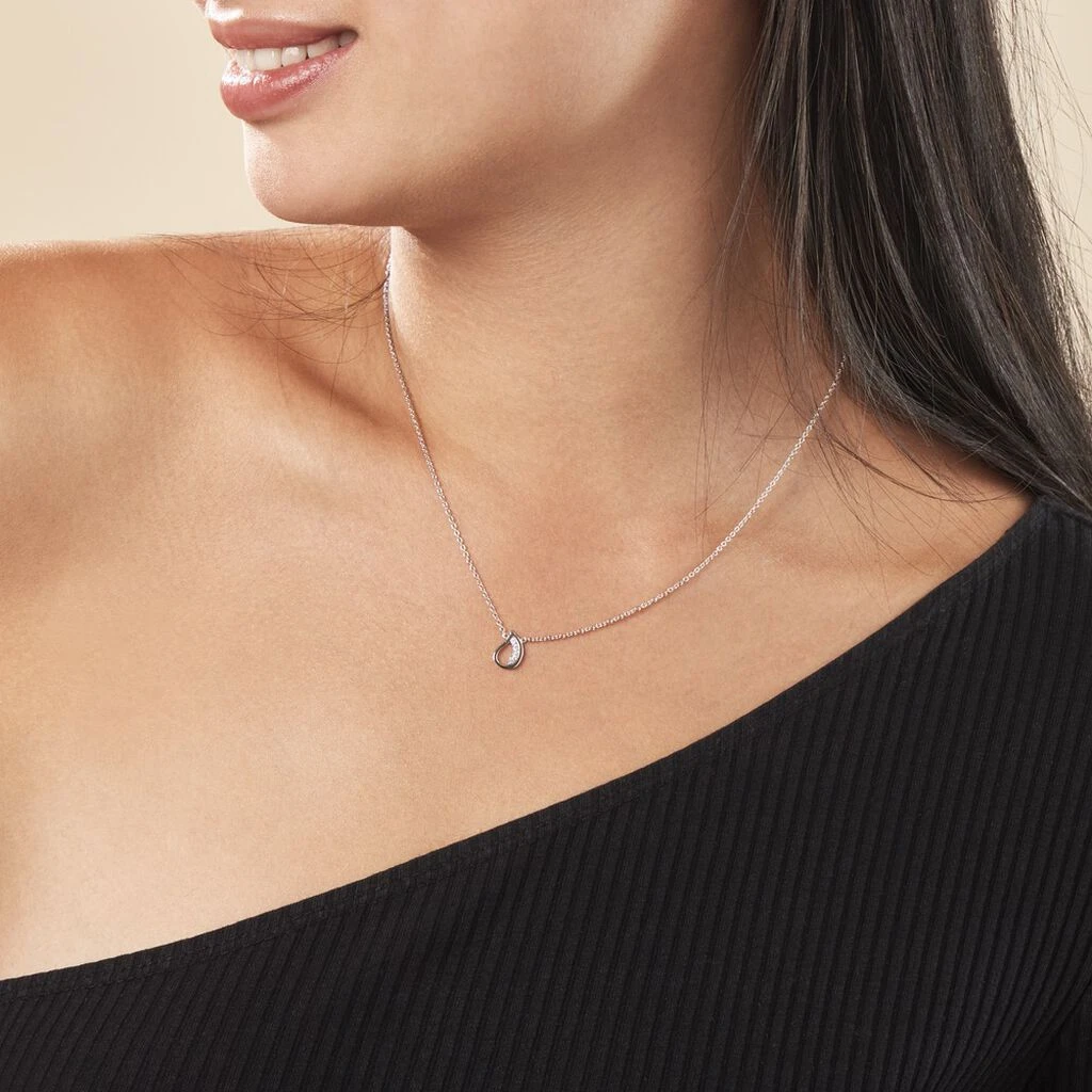 Collier Argent Sylvan Oxydes De Zirconium 3 Collier Argent Sylvan Oxydes De Zirconium – Image 3