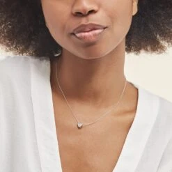 Collier Argent Dahud Oxyde De Zirconium -Bijouterie Pas Chère FACFBZW1UR model0