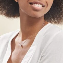 Collier Argent Dahud Oxyde De Zirconium -Bijouterie Pas Chère FACFBZW1UR model1