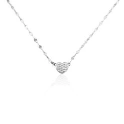 Collier Argent Blanc Varinia Oxydes De Zirconium