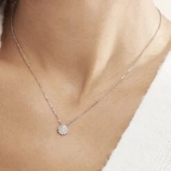 Collier Argent Blanc Maximille Oxydes De Zirconium -Bijouterie Pas Chère FACFBZW1YQ model1