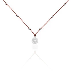 Collier Alyzea Argent Blanc Oxyde De Zirconium