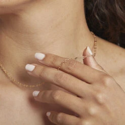 Collier Plaqué Or Lilac Chaine Fantaisie -Bijouterie Pas Chère FACFJW0605 model1