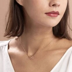 Collier Elwenn Argent Rose -Bijouterie Pas Chère FACFRW0064 model0