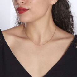 Collier Elea Argent Rose -Bijouterie Pas Chère FACFRW0065 model0