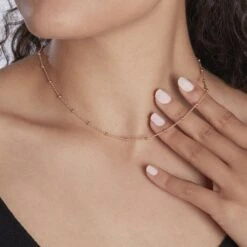 Collier Elea Argent Rose -Bijouterie Pas Chère FACFRW0065 model1