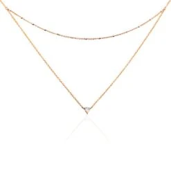 Collier Serres Argent Rose Oxyde De Zirconium