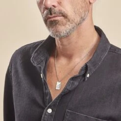 Collier Argent Blanc Djimy -Bijouterie Pas Chère FACHBW0382 model0