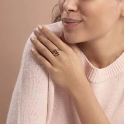 Bague Argent Blanc Accorus Ambre -Bijouterie Pas Chère FADFBIY173 model0