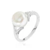 Bague Albine Argent Blanc Perle D'imitation Et Oxyde De Zirconium