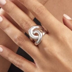 Bague Chaili Argent Blanc -Bijouterie Pas Chère FADFBW0320 model1
